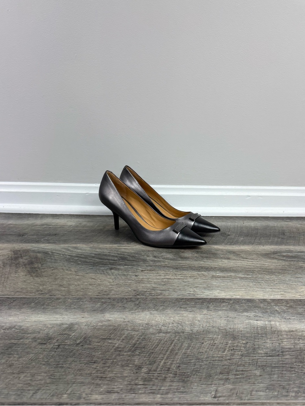 Coach Dark Grey Bowery Heels